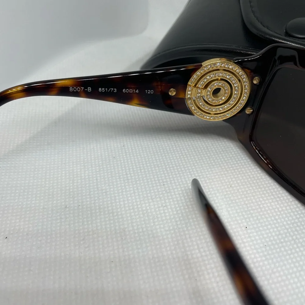 Bulgarian Women’s  Swarovski Crystal Sunglasses 8097-B 851/73 Made In Italy - Picture 6 of 16